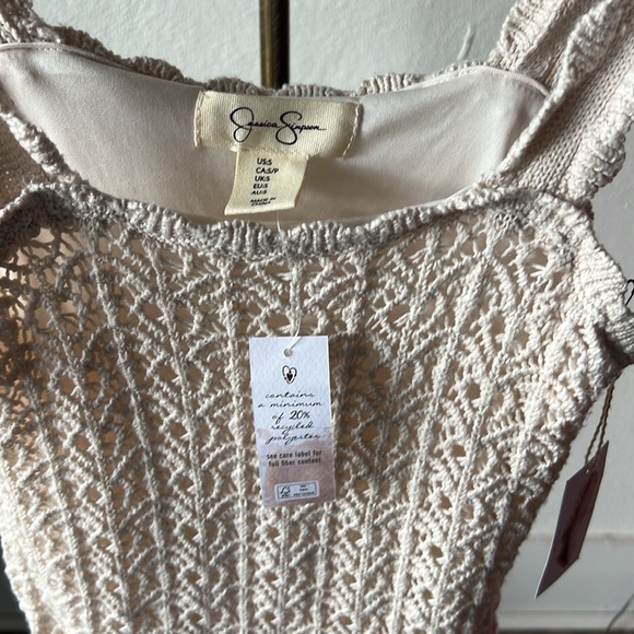 Jessica Simpson | NWT | Crochet Mini Dress | Cream | Sz S - Picture 2 of 4